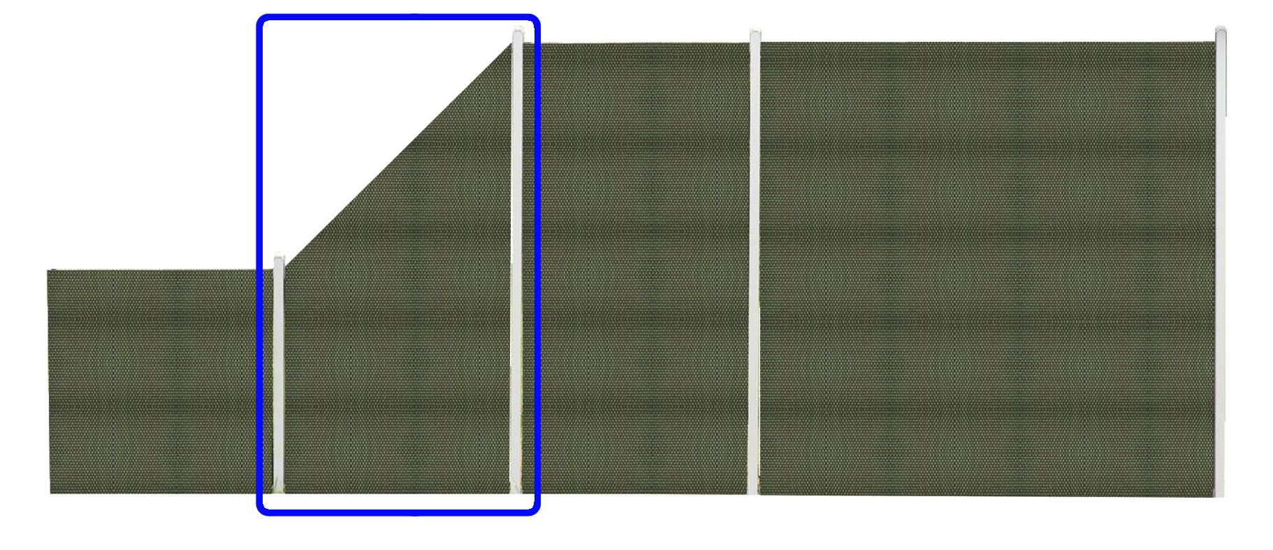 Płot Panelowy Dwustronny 180x180cm Technorattan – kolor brąz jasny + ciemny